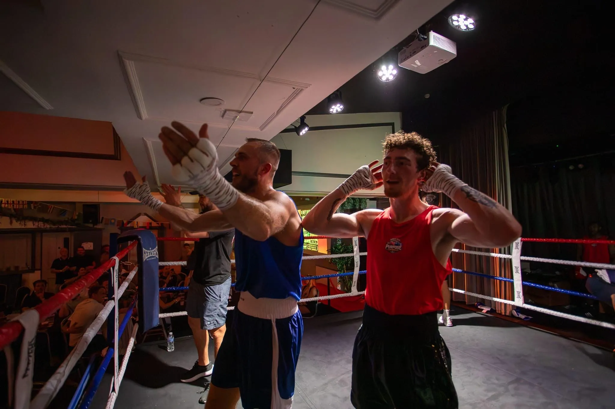 Fighters after a completed bout