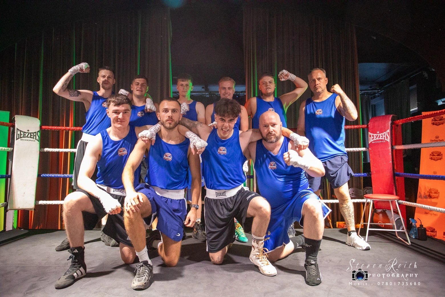 Blue team group photo from the first event